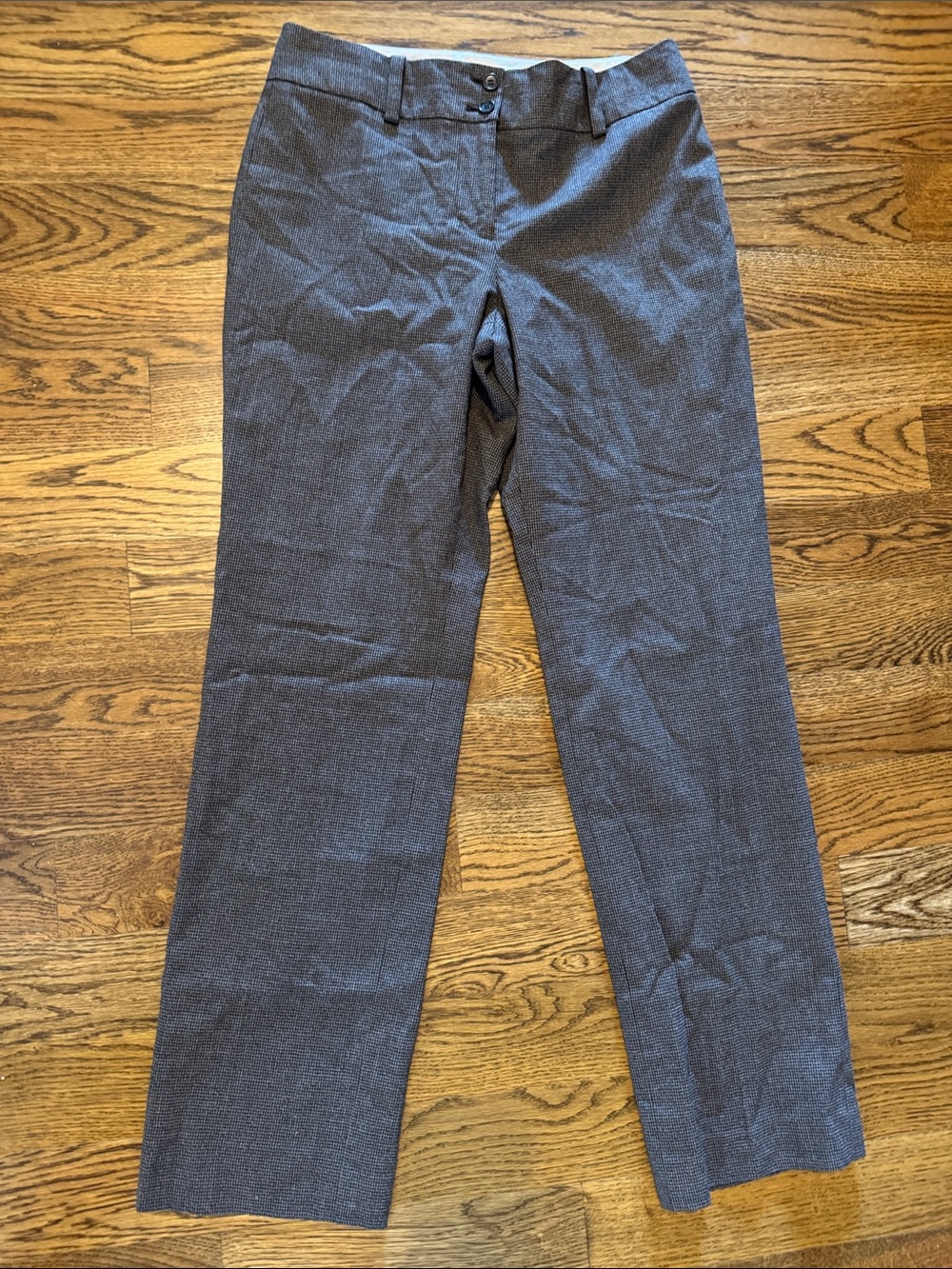 Ann Taylor Tailored Gray Straight-Leg Trousers